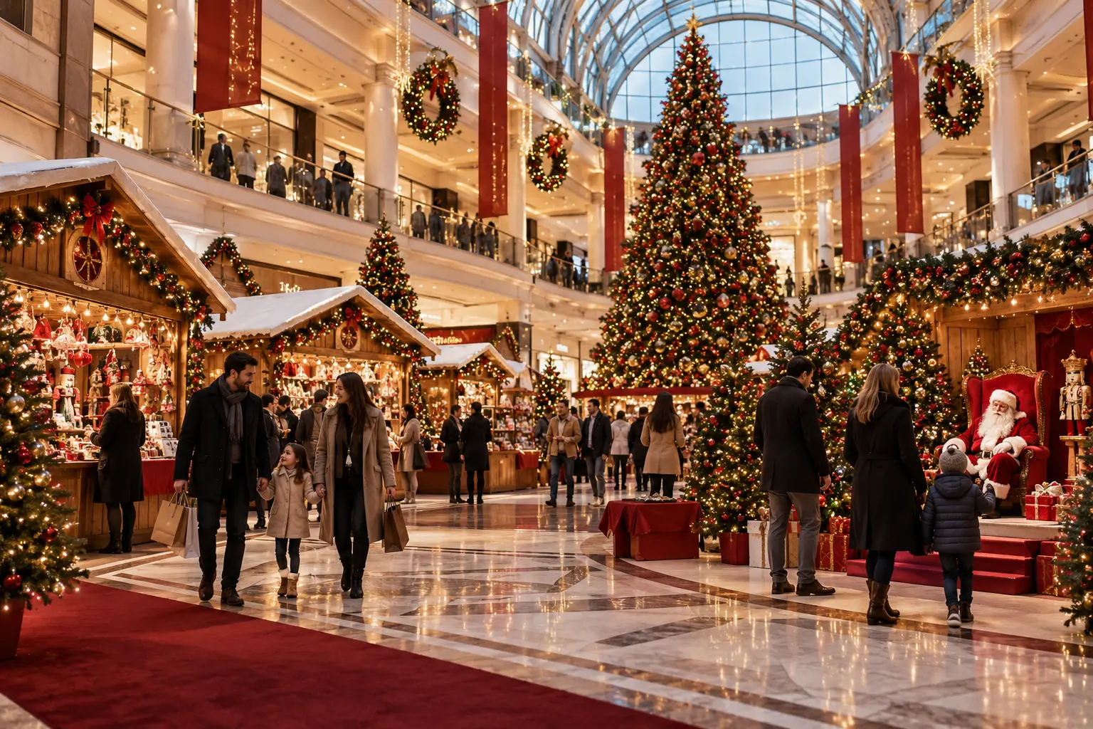 Villaggio di Natale per centro commerciale