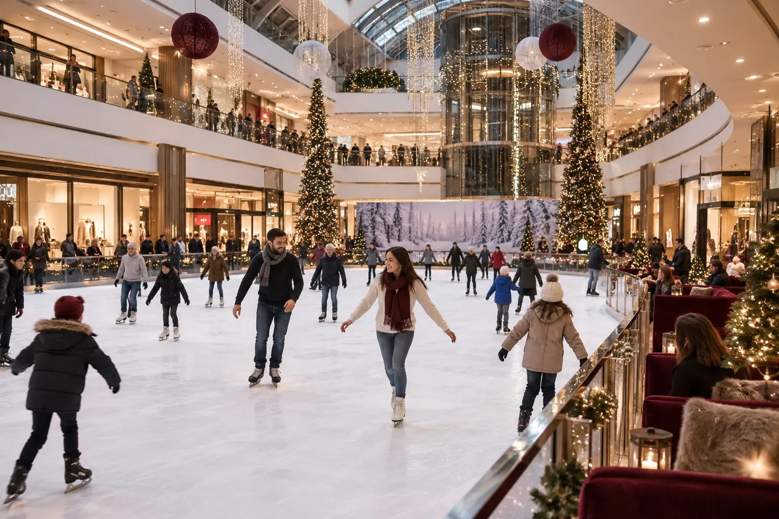 Pista di pattinaggio per centro commerciale